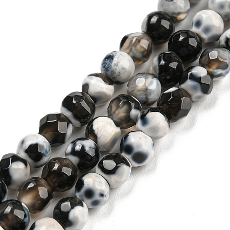 Dyed Natural Fire Crackle Agate Beads Strands G-G007-01I-1