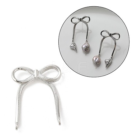 Brass Stud Earring Finding KK-U061-14B-P-1