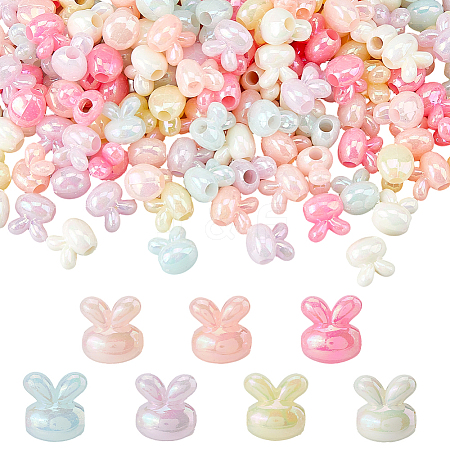 150Pcs Opaque Acrylic European Beads OACR-DC0001-64-1