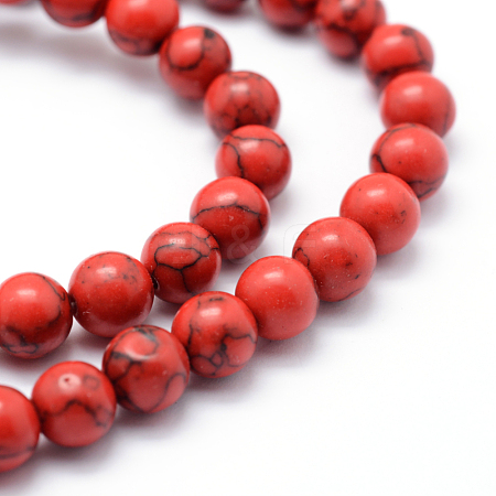 Synthetic Howlite Bead Strand G-E439-8mm-01A-1