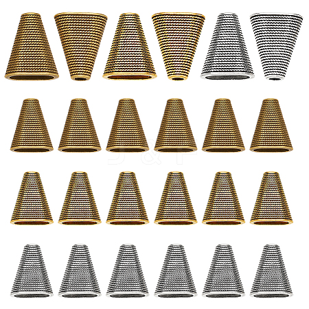30Pcs 3 Colors Tibetan Style Bead Cone FIND-GO0003-35-1