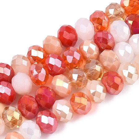 Electroplate Glass Beads Strands EGLA-N022-02A-A01-1