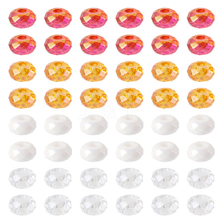 60Pcs 4 Colors Acrylic Beads SACR-TA0001-79-1