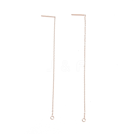 Ion Plating(IP) 304 Stainless Steel Stud Earring Finding LS-STAS-E161-06RG-1