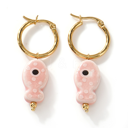 304 Stainless Steel Hoop Earrings for Women AM9100-2-1