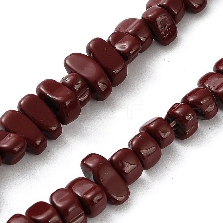 Spray Painted Synthetic Non-magnetic Hematite Beads Strands G-C248-E01-1