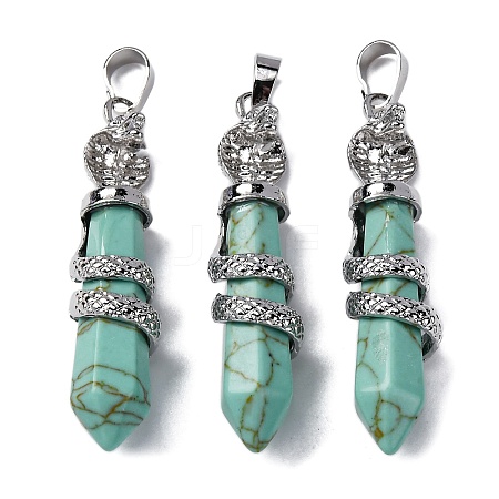 Synthetic Turquoise Pendants G-A241-01P-17-1