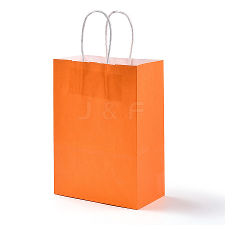 Pure Color Kraft Paper Bags LS-AJEW-G020-B-08-1