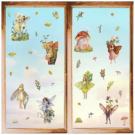 8 Sheets 8 Styles PVC Waterproof Wall Stickers DIY-WH0345-173-1