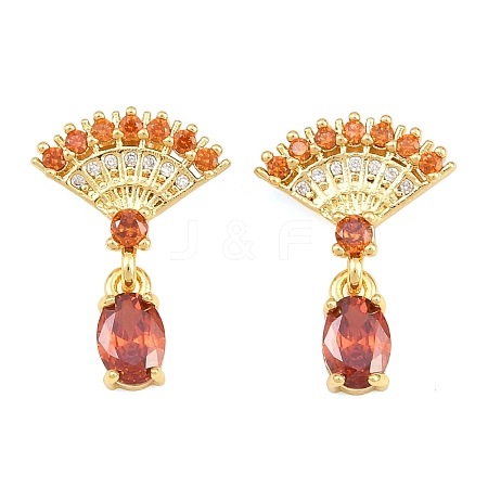 Brass Micro Pave Cubic Zirconia Pendants KK-K340-53G-03-1