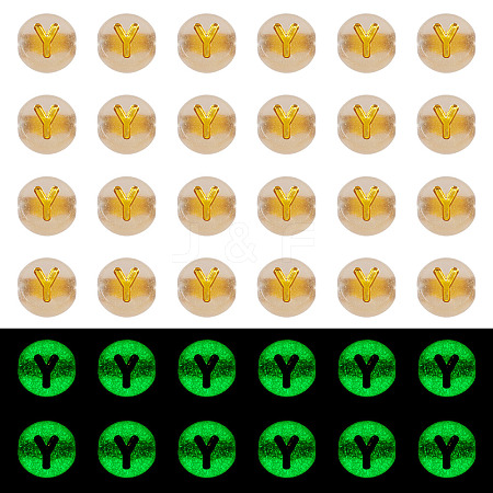 50G Luminous Transparent Acrylic Beads OACR-TAD0001-01Y-1