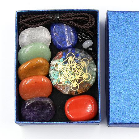 7 Chakra Healing Crystal Stones Kits WG54499-01-1