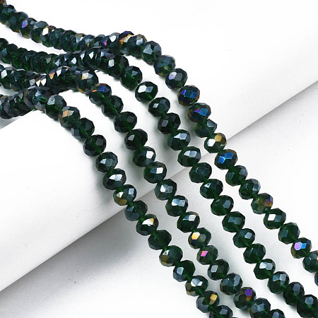 Electroplate Glass Beads Strands EGLA-A034-T8mm-B28-1