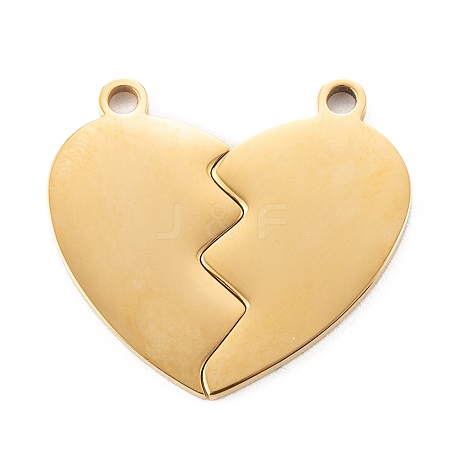 304 Stainless Steel Split Pendants LS-STAS-G251-07B-G-1