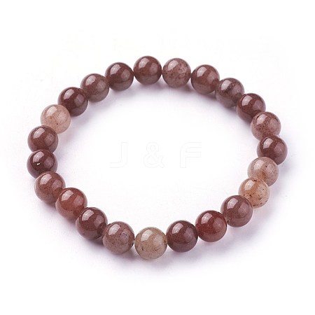 Natural Purple Aventurine Beads Stretch Bracelets BJEW-F380-01-B11-1