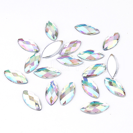 Imitation Taiwan Acrylic Rhinestone Cabochons GACR-A021-7x15mm-17-1