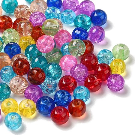 Transparent Crackle Glass Beads CCG-MSMC0002-03-M-1