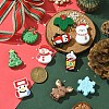 10Pcs 10 Styles Christmas Food Grade Eco-Friendly Silicone Focal Beads SIL-YW0001-30-4