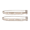 Iron Brooch Pin Back Safety Catch Bar Pins with 3 Holes IFIN-A171-04I-2