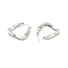 304 Stainless Steel Trapezoid Hoop Earrings for Women EJEW-P202-05P-2