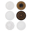 4Pcs 4 Style DIY Silicone Mandala Pattern Coaster Molds DIY-TA0006-42-9