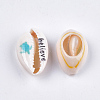Printed Cowrie Shell Beads X-SHEL-S276-10-3