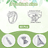 60Pcs Christmas Theme Alloy Leaf Napkin Rings AJEW-PB0001-03P-2