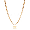 1Pc 304 Stainless Steel Letter Pendant Necklaces NJEW-LP0001-33Z-G-1