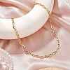 Brass Rectangle Link Chains Necklaces for Women NJEW-JN05145-01-1