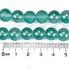 Frosted Transparent Glass Bead Strands GLAA-P065-10mm-08-3