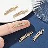 SHEGRACE Brass Micro Pave Clear Cubic Zirconia Connector Charms XGRQ3D931-494G-4
