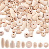 2 Bags Natural Unfinished Wood Beads Set WOOD-PH0001-89-1