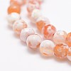 Faceted Natural Fire Crackle Agate Beads Strands X-G-F447-6mm-B03-4