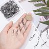 90Pcs 9 Style Brass Fishing Snaps Swivels FIND-FH0004-40-3