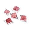 Natural Druzy Quartz Links connectors G-P396-09S-06-1