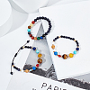 ANATTASOUL 3Pcs 3 Styles Natural & Synthetic Mixed Gemstone & Plastic Beaded Stretch Bracelet & Braided Bead Bracelet BJEW-AN0001-28-7