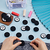 20Pcs Iron with Cloth Buttons BUTT-GF0003-76B-4