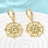Sun Brass Hoop Earrings EJEW-H180-30C-G-3
