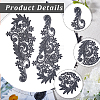 Polyester Embroidery Flower Lace Appliques DIY-WH0409-63-6