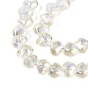 Electroplate Transparent Glass Beads Strands EGLA-Q133-01A-12-3