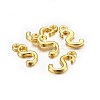 Golden Plated Alloy Letter Pendants LS-PALLOY-J718-01G-S-2