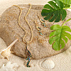 Alloy & Natural Abalone/Paua Shell Pendant Necklaces & Dangle Earrings Sets WGD5CF5-03-1