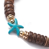 Coconut Beaded Bracelets BJEW-JB10077-01-2