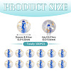 100Pcs Crackle Transparent Glass Beads GLAA-TADJ0001-12D-3