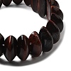 Bicone Natural Red Tiger Eye Beads Stretch Bracelets for Women Men BJEW-C097-05Q-2