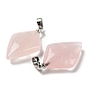 Natural Rose Quartz Pendants G-C066-03D-3