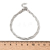 304 Stainless Steel Interlocking Herringbone Chain Bracelet for Women BJEW-K240-08B-P-5