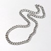 Tarnish Resistant 304 Stainless Steel Double Link Chain Necklace STAS-L127-02P-1