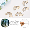 DIY Unfinished Rainbow Wooden Pendant Decorations WOOD-WH0030-48-6