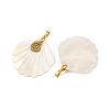 Natural Freshwater Shell Carved Pendants PALLOY-JF05825-2